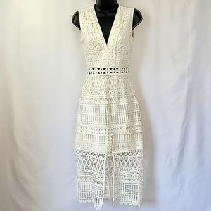 Twosisters the Label Scarlett Dress Sleeveless V-Neck White Size 2/XS